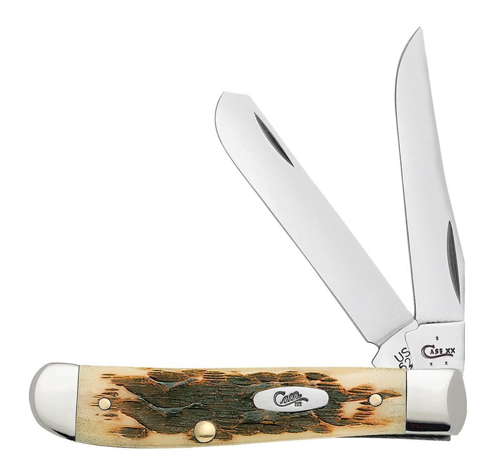 Case xx Peach Seed Jig Amber Bone Mini Trapper