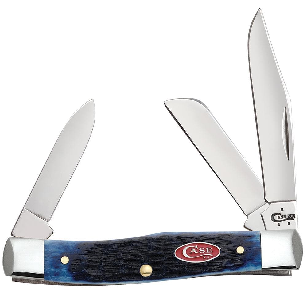 Case xx Rogers Jig Navy Blue Bone Medium Stockman