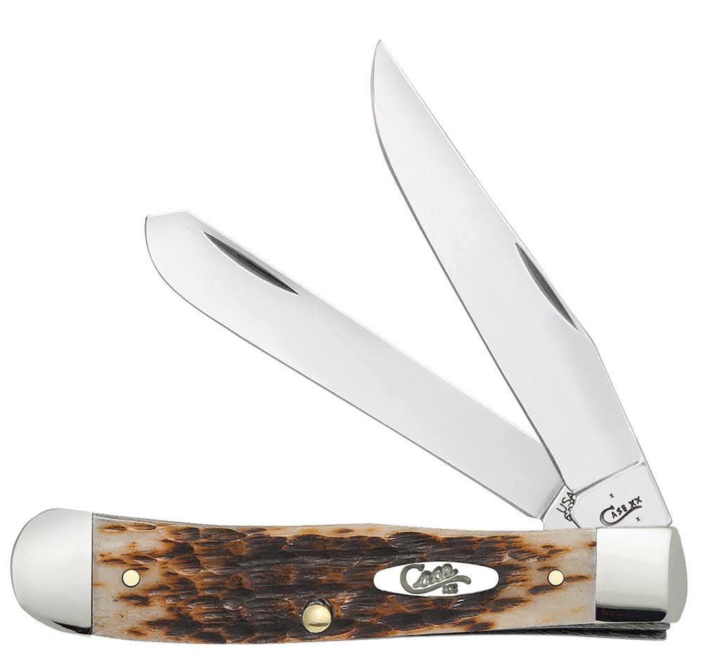 Case xx Peach Seed Jig Amber Bone Trapper